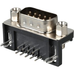 FREI D-SUB ST 09US - Conector macho D-SUB, 9 polos, acodado