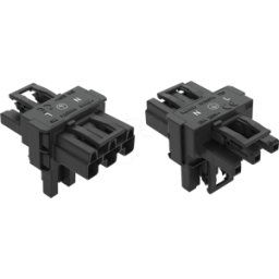 WAGO 770-615 - WINSTA® MIDI, distribuidor en T de 3 polos, 1 conector macho / 2