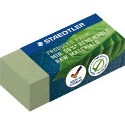 STAEDTLER 526835 - Goma de borrar, 43x19x13 mm, hecha de materias primas 56% natura