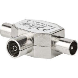 NEDIS N CSGB40950ME - Adaptador de antena y satélite, 2 conectores Coax > conector IEC
