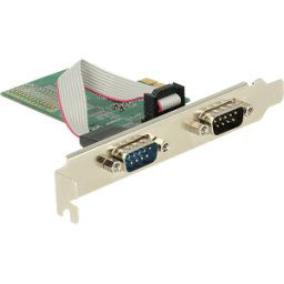DELOCK 89555 - 2 puertos RS232, serie, tarjeta PCIe