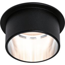 PAULMANN PLM 93382 - Luminaria empotrable Gil, 1 x 6 W, 470 lm, 2700 K, negro mate/hi