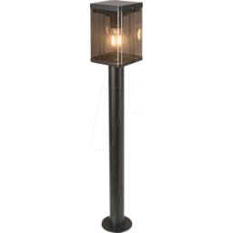 V-TAC VT-23009 - Luminaria de bolardo solar LED, 2,5 W, 3000 K, negra, IP44