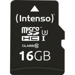 INTENSO 3433470 - Tarjeta de memoria MicroSDHC de 16 GB, Intenso UHS-I Professiona