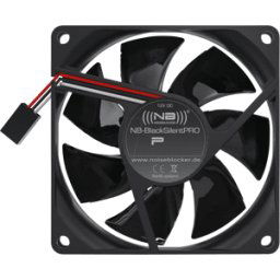 NOISEBLOCKER NOISEBLOCK P1 - Bloqueador de ruido BlackSilent Pro Ventilador P1, 80 mm