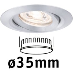 PAULMANN PLM 94296 - Luminaria empotrada NOVA MINI COIN, 4 W, 2700 K, 15°, redondo,