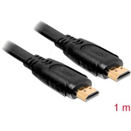 DELOCK 82669 - Cable HDMI de alta velocidad con Ethernet plano 1,0m