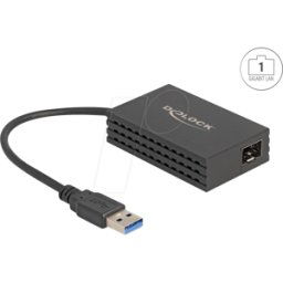 DELOCK 66463 - Tarjeta de red, USB-A, Gigabit Ethernet, 1x SFP