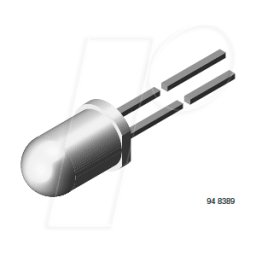 VISHAY TSAL 6100 VIS - Diodo infrarrojo, GaAlAs/GaAs, 940 nm, 20°, 5 mm, T-1 3/4