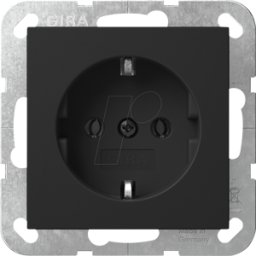 GIRA 4188 005 - Toma de corriente 16 a 250 V CA, bornes enchufables, negro mate