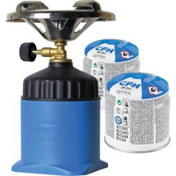 CFH 52402 - Cocina de cartucho Happy Camper Star con 2 cartuchos de gas buta