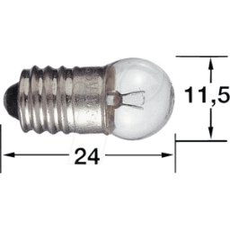 BARTHELME L 3626-GN - Bombilla de linterna, E10, 3,5 V, verde