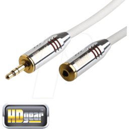 HDGEAR HDG AC0110-030 - Cable de audio, conector jack estéreo de 3,5 mm en acoplamiento,