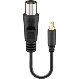 GOOBAY KA KK-MCX - Adaptador de antena, acoplamiento IEC, conector MCX, 0,1 m