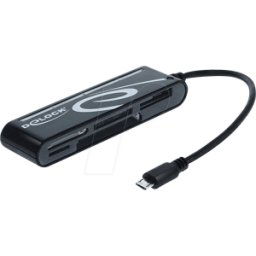 DELOCK 91732 - Lector de tarjetas OTG, 5 ranuras