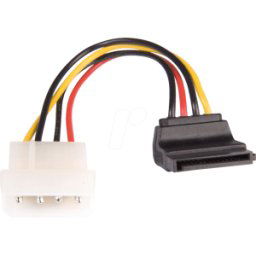 GOOBAY AK 3195W - Adaptador de corriente SATA, acodado, 0,12m