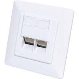 INTELLINET INT 771900 - Caja de red de montaje empotrado Cat.6 de 2 puertos, apantallado