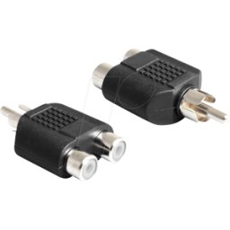 DELOCK 84499 - Conector macho RCA a 2 conectores hembra RCA