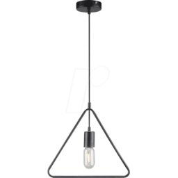 V-TAC VT-3838 - matt black pendant Light with black canopy