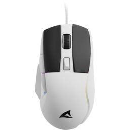 SHARKOON SHARK SGM35 WS - Ratón para juegos (ratón), USB, RGB, blanco