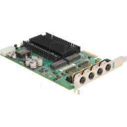 DELOCK 86054 - Tarjeta de red, PCI Express, Gigabit Ethernet, 4x M12