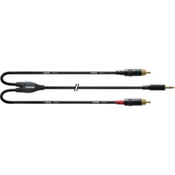 CORDIAL CFY-WCC 0,9 - Cable adaptador en y, conector jack a 2x cinch, 0,9 m