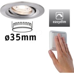 PAULMANN PLM 92972 - Luminaria empotrada Mini NOVA Plus, 4,2 W, 2700 K, 15°, regulab