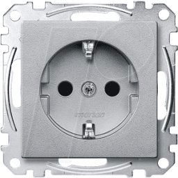MERTEN EL SM 23000460 - Sistema M, toma de corriente, CEE 7/3 - tipo F, aluminio, acabad