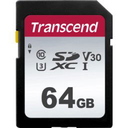TRANSCEND TS64GSDC300S - Tarjeta de memoria SDXC, 64 GB, clase 10 UHS-I U1, 300S