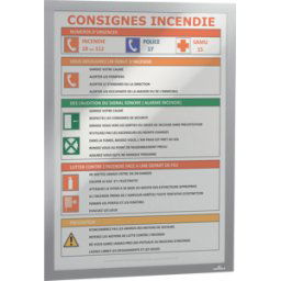 DURABLE 487323 - Marco de información, a3, autoadhesivo, abatible, platead