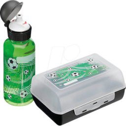 EMSA 518140 - EMSA Botella de agua para niños y almuerzo Fútbol