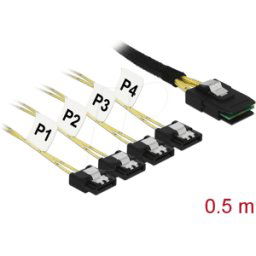 DELOCK 85800 - Cable Mini SAS SFF-8087 > 4 x SATA 7 pines