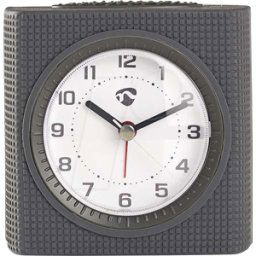 NEDIS N CLDK004GY - Reloj despertador analógico de escritorio, snooze, retroi
