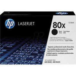 HEWLETT PACKARD TONER CF280X - Tóner HP, negro, 80X, original