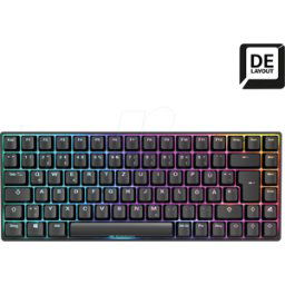 SHARKOON SHARK SGK50S3SB - Teclado para juegos, USB, RGB, Gateron Brown, Hot Swap