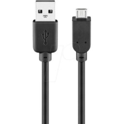 GOOBAY 93181 - Cable USB 2.0, conector macho USB-A a conector macho micro B, 1,