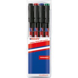 EDDING 140S/4S - Marcador OHP, punta de 0,3 mm, 4 colores