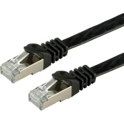 VALUE 21990975 - Cable plano FTP negro Cat.6 5m