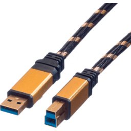 ROLINE GOLD ROLINE 11028903 - Cable USB 3,0, Un macho a B macho, 3,0 m..