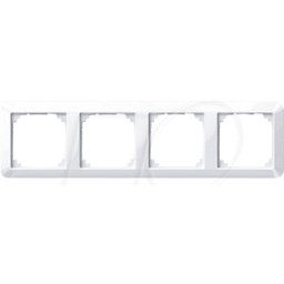MERTEN EL 1M 389425 - 1-M, marco, 4 aumentos, blanco activo, brillante, antibacteriano