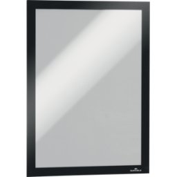 DURABLE 487201 - Marco de información, a4, autoadhesivo, abatible, negro,