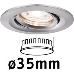 PAULMANN PLM 94294 - Luminaria empotrada NOVA MINI COIN, 4 W, 2700 K, 15°, redondo,