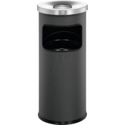 DURABLE 333258 - Contenedor de basura con cenicero, 17 l, redondo, protecci&oacut