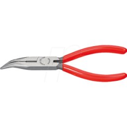 KNIPEX KN 25 21 160 - Alicate de boca semirredonda, curvado, alicate de punta de boca