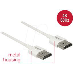 DELOCK 85137 - Cable HDMI de alta velocidad con Ethernet, 4K, 2,0 m..