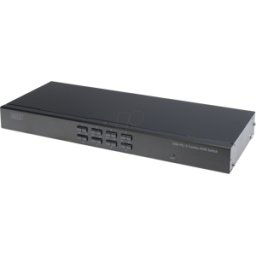 DIGITUS DIGI DS-23200-2 - Conmutador KVM, 8 puertos, VGA, para consolas KVM en cascada