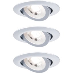 PAULMANN PLM 92986 - Luminaria empotrada, 4,8 W, 3000 K, 70°, redonda, Chrome mate, c