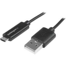 STARTECH.COM ST USBAUBL1M - Cable de sincronización y carga, USB-A > Micro-B, led, 1