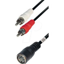 MAXTRACK MATR A34 - 2 conectores RCA para 5 polos Conector hembra DIN, 0,2 m