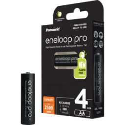 PANASONIC ENELOOP P 4XAAC - Eneloop PRO, batería NiMH, AA (mignon), 2500 mAh, paquete